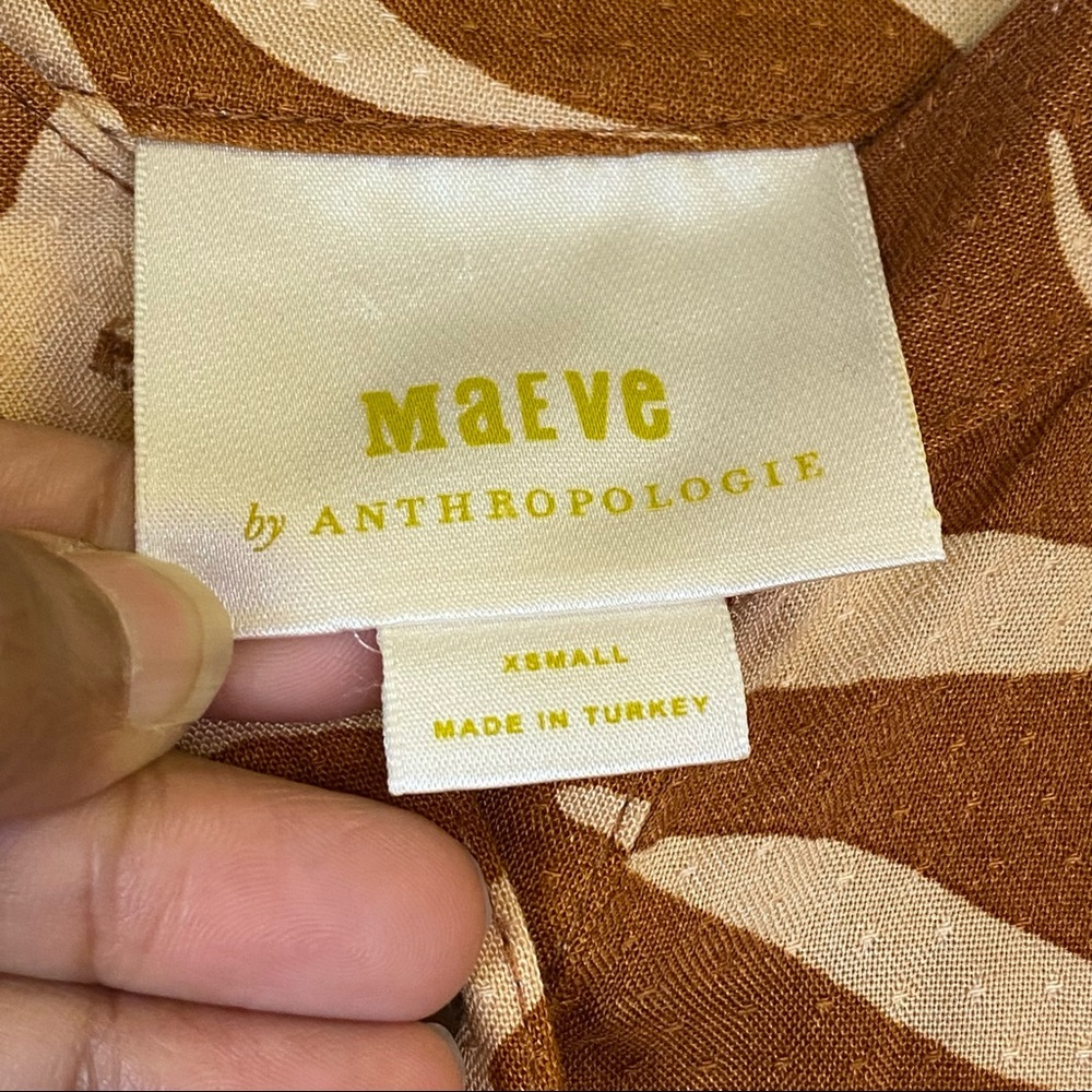 EUC Anthro Maeve Printed Windham Tunic in Cedar - Picture 7 of 12